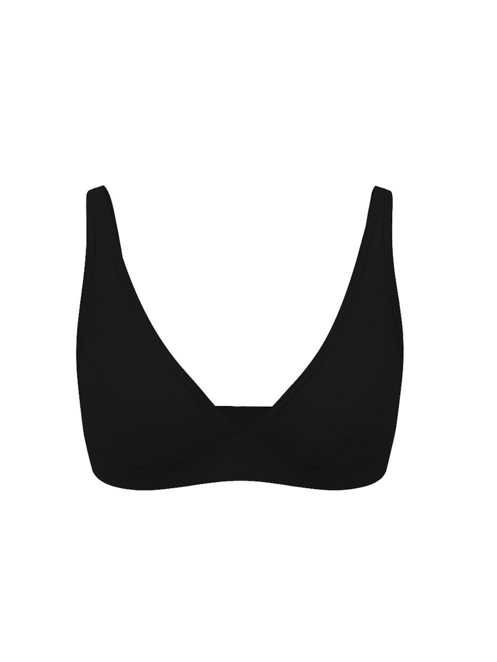 PINK Victoria's Secret Black XL Plunge V-Neck Wireless Bralette